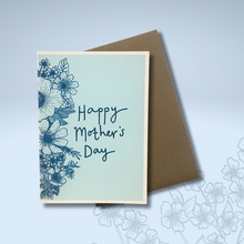Load image into Gallery viewer, 'Happy Mother's Day' Blue Floral Garland - CARD