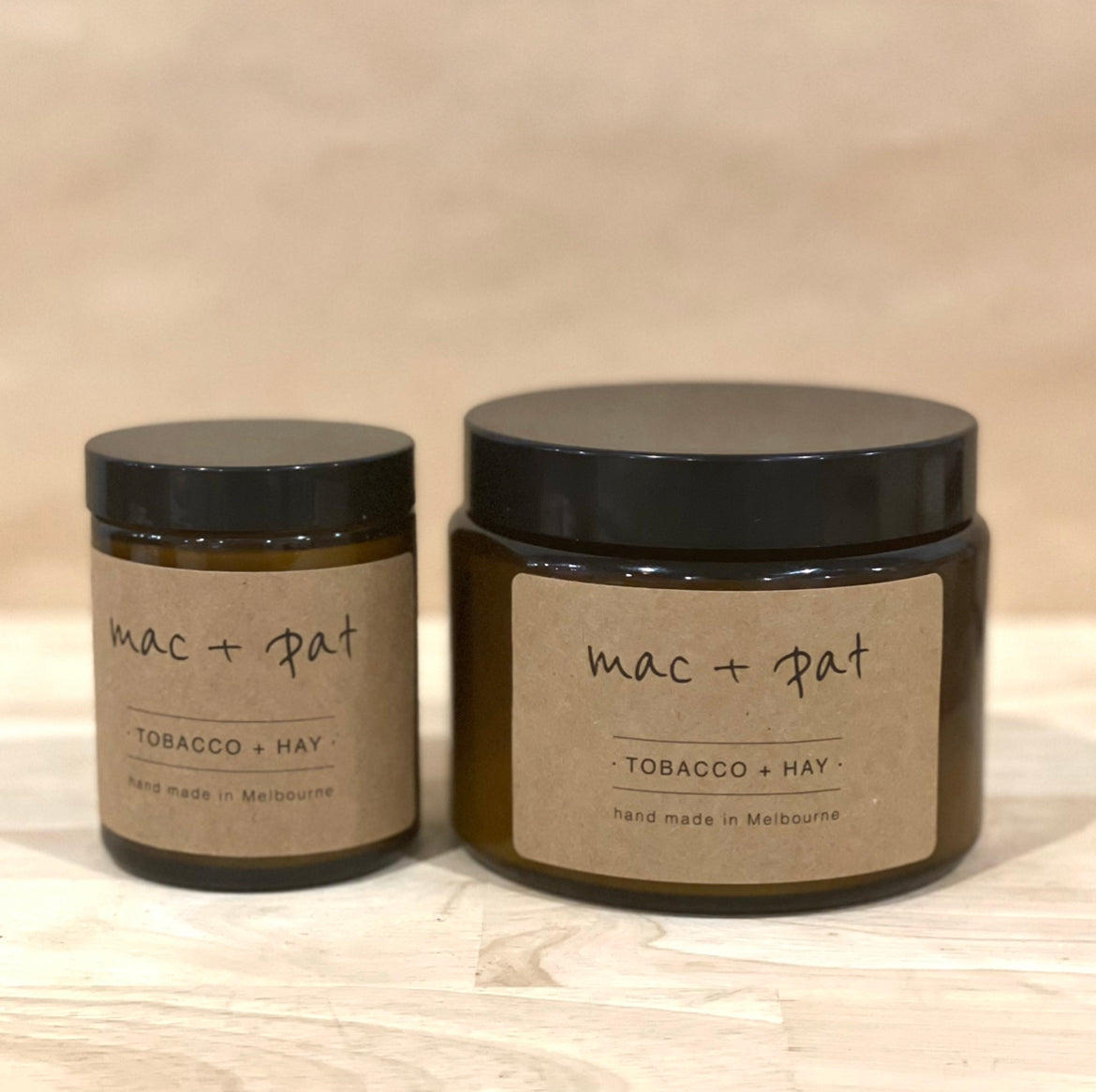 Tobacco + Hay Candle – Mac + Pat